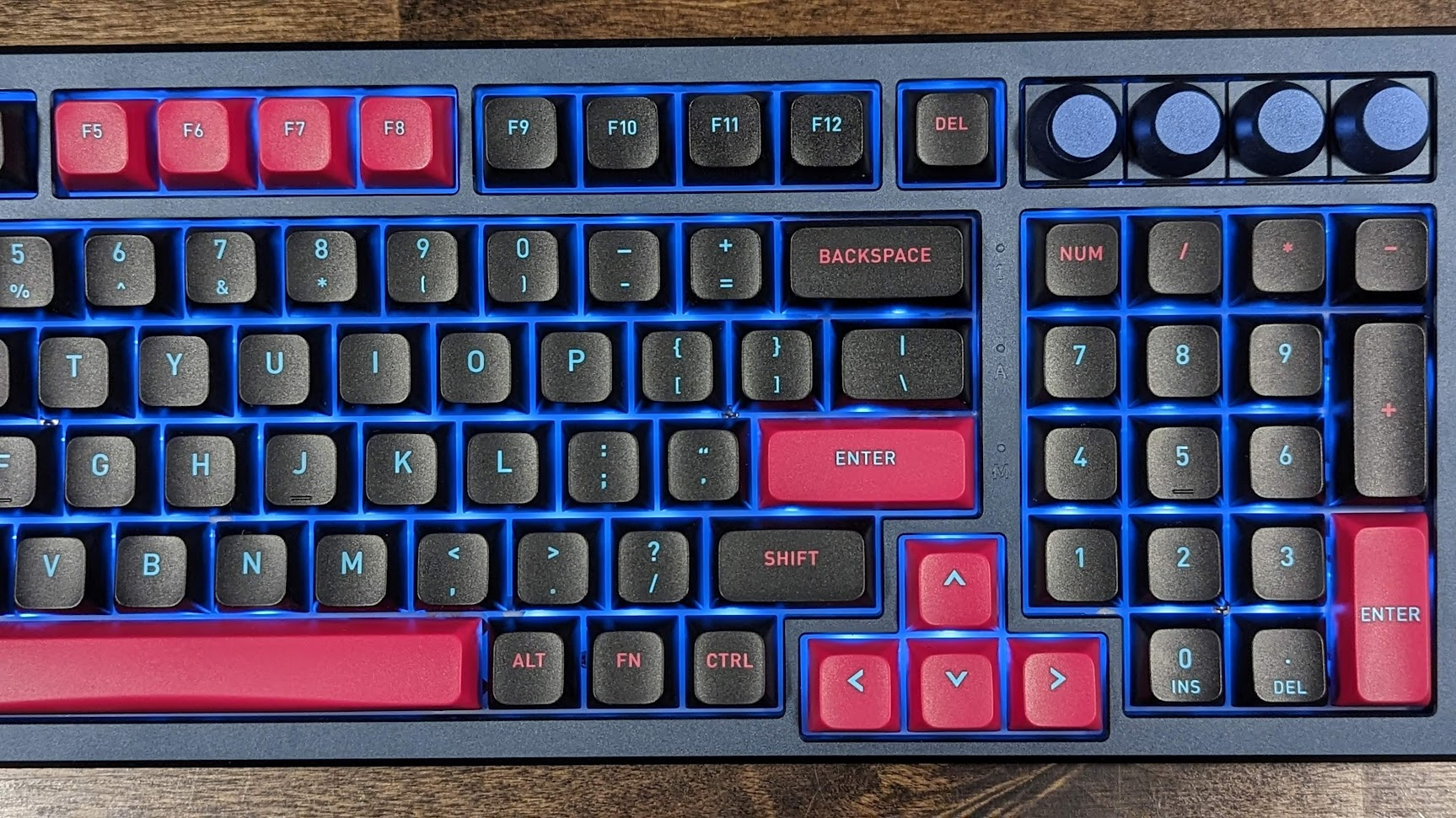 Skyloong GK980+ Deep Blue Three Mode 1800 Mechanical Keyboard with Hot Swap Knobs.